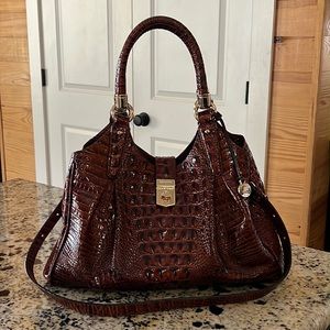 Brahmin Celia in Pecan.  Well kept and maintained with Brahmin conditioner